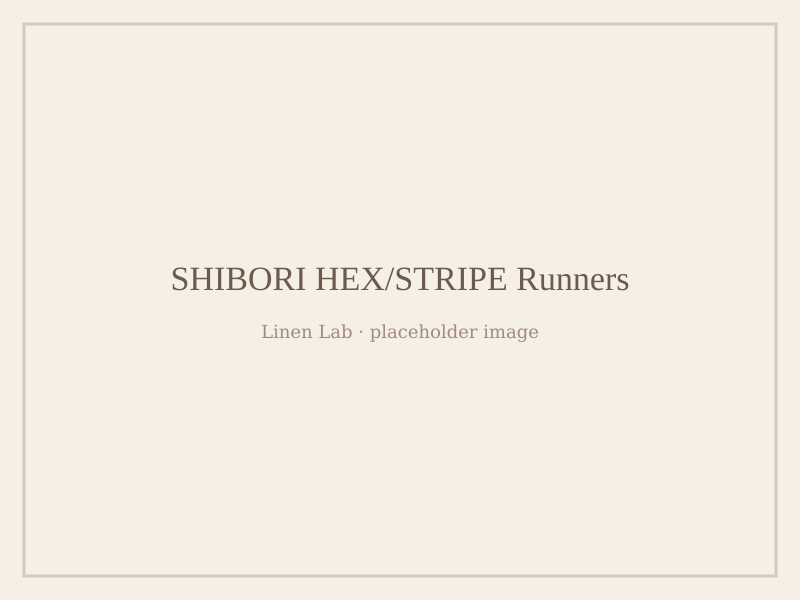 Shibori Hex/Stripe Runners
