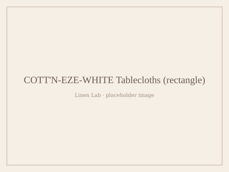Cott'n-Eze-White Tablecloths — Rectangle