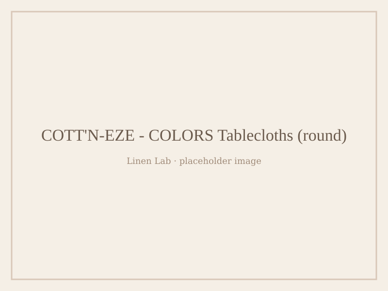 Cott'n-Eze - Colors Tablecloths — Round
