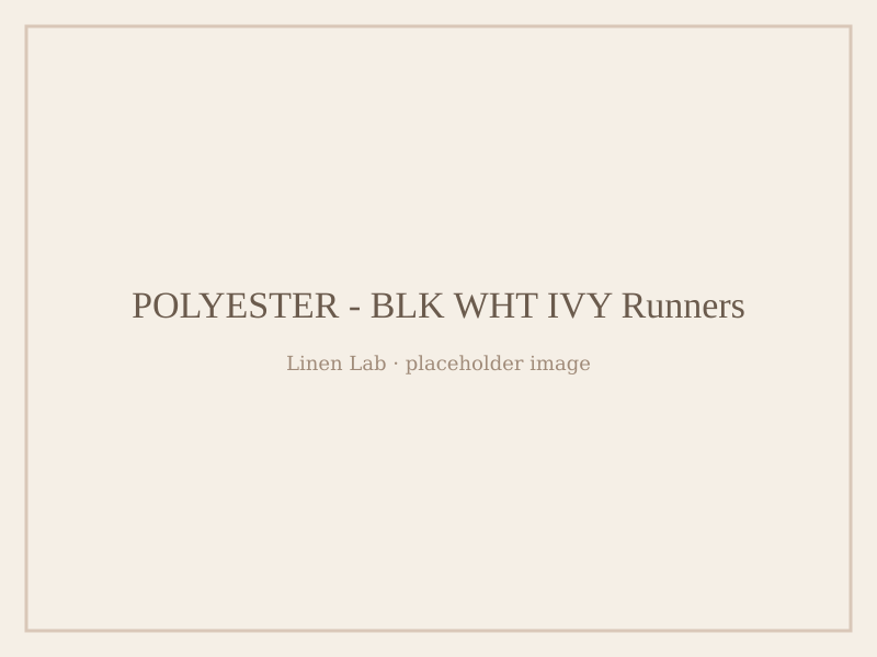 Polyester - Blk Wht Ivy Runners